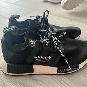 Adidas NMD R1 logo back sneakers.